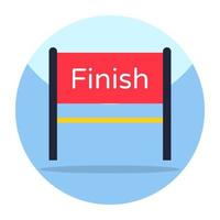 An icon design of finish line vector