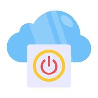 Creative design icon of cloud off button vector