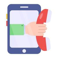 Trendy vector design of mobile call