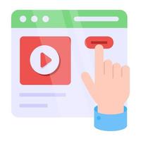 Modern design icon of web video vector