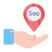 Perfect design icon of local seo vector