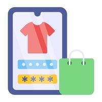 Perfect design icon of mobile shopping feedback vector