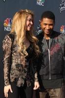 LOS ANGELES, APR 3 - Shakira, Usher at the The Voice Judges Photocall, April 2014 at The Sayers Club on April 3, 2014 in Los Angeles, CA photo
