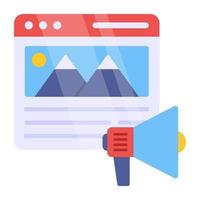 Unique design icon of content promotion vector