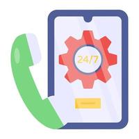 Trendy vector design of mobile service call