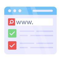 An icon design of web search vector