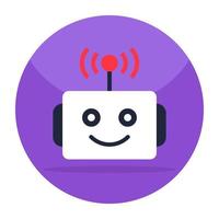 An icon design of talk bot vector