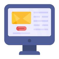 Flat design icon of online mail vector