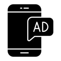 Trendy vector design of mobile ad