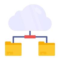 An icon design of cloud folders vector