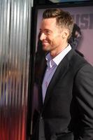 LOS ANGELES, OCT 2 - Hugh Jackman arriving at the Real Steal Premiere at the Universal City Walk on October 2, 2011 in Los Angeles, CA photo