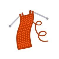 Knitting needles. Handmade hobby. vector