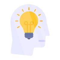 An icon design of creative mind vector