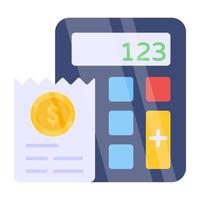 An icon design of bill calculation vector