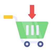 Add to cart icon, editable vector