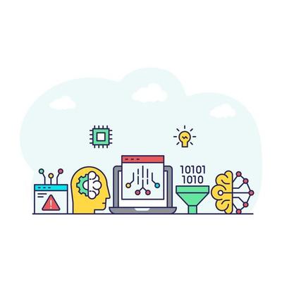 Editable design illustration of web nodes