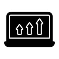 Editable design icon of online upward arrows vector