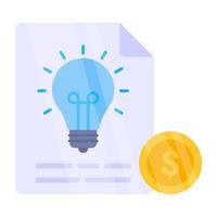Editable design icon of creative document vector
