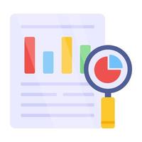 Flat design icon of data analysis vector