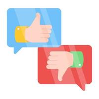 An icon design of customer feedback vector