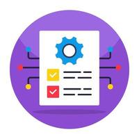 A perfect design icon of file setting vector