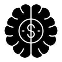icono de descarga premium de la psicología del dinero vector