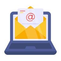 Flat design icon of online mail vector