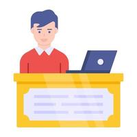 Unique design icon of front desk vector