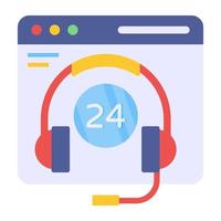 Editable design icon of call center vector