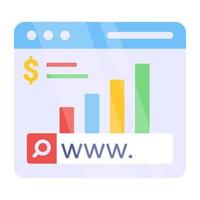 Premium download icon of web statistics vector