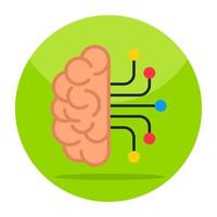 Modern design icon of artificial brain vector