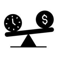 Vector design of time vs dollar