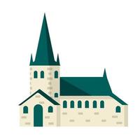 St. Olaf Church. Element of medieval town vector