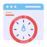 A colorful design icon of page speed test vector