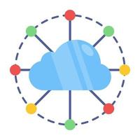 Premium download icon of cloud networking vector