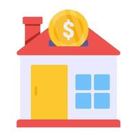 Trendy vector design of home payment