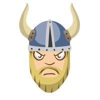 Viking. Cute face of a warrior. vector