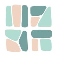 conjunto de diferentes formas geométricas en colores pastel. puntos redondeados. vector