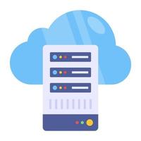 A unique design icon of cloud database vector