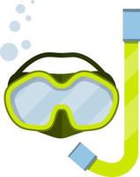 Equipo de buceo. snorkel y gafas vector