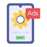 A perfect design icon of mobile ad management vector