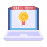 Awarded website icon, editable vector