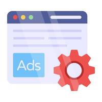 Trendy vector design of web ad management