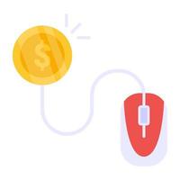 An editable design icon of pay per click vector