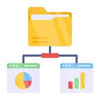 Premium download icon of folder network vector