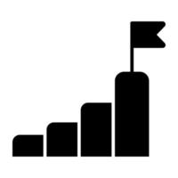 Editable design icon of bar chart vector