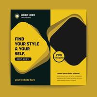 Fashion sale social media banner template vector