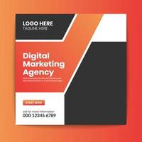 Digital marketing social media post web banner template vector