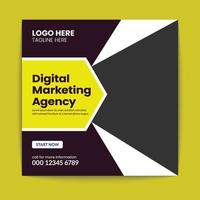 Digital marketing social media post web banner template vector