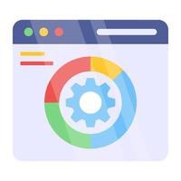 icono de diseño perfecto de la gestión de datos del sitio web vector